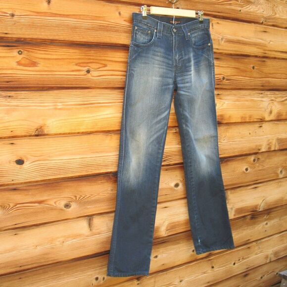 Nudie Jeans Slim Jim Used Blue Coated Jeans 32 X 33 - Picture 4 of 11